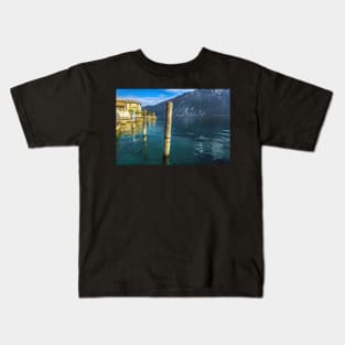 The waterside at Limone Sul Garda Kids T-Shirt